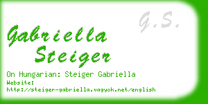 gabriella steiger business card